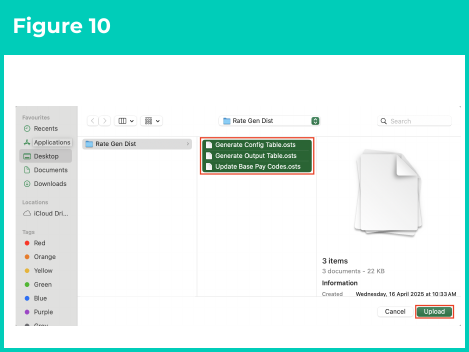 Figure 10: screenshot for QRG Rates Generator Import Tool - Setup Instructions