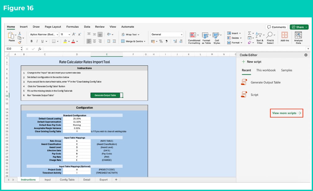 Figure 16: screenshot for QRG Rates Generator Import Tool - Setup Instructions