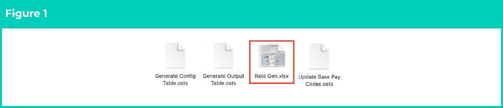Figure 1: screenshot for QRG Using the Rates Generator Import Tool