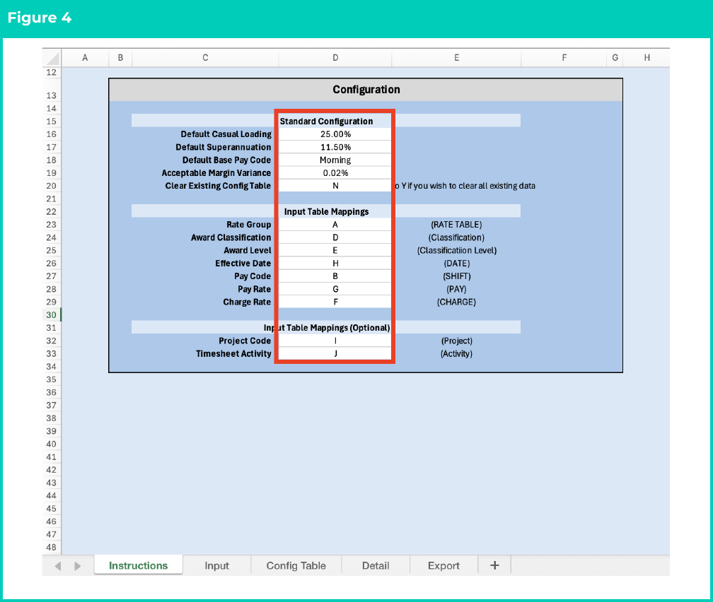 Figure 4: screenshot for QRG Using the Rates Generator Import Tool