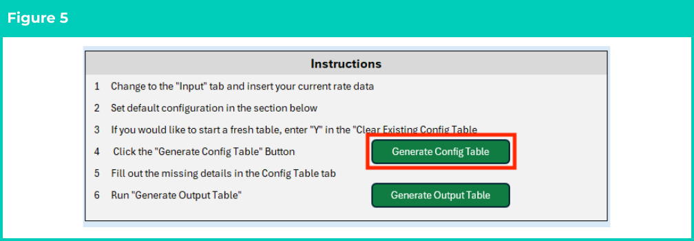 Figure 5: screenshot for QRG Using the Rates Generator Import Tool