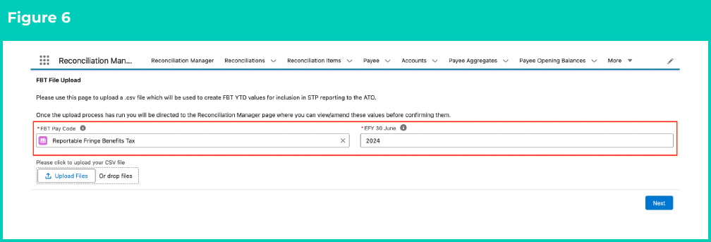 Figure 6: screenshot for QRG FBT File Upload