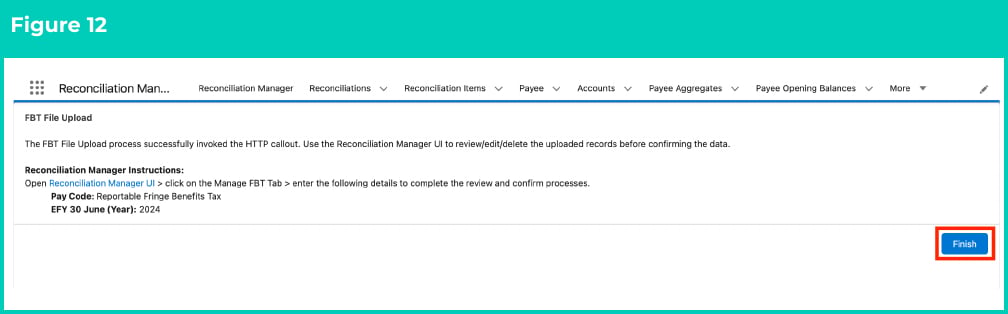 Figure 12: screenshot for QRG FBT File Upload