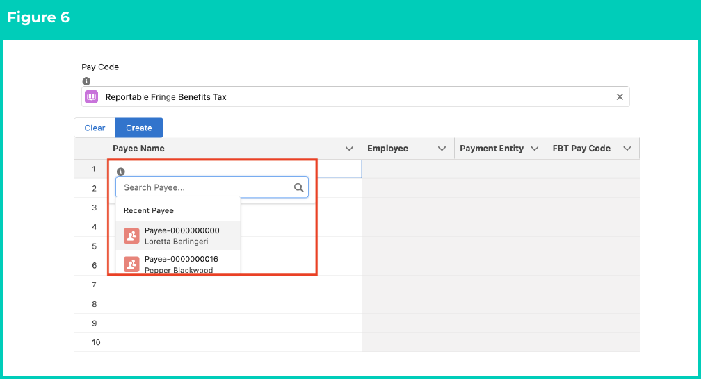 Figure 6: screenshot for QRG Manage FBT