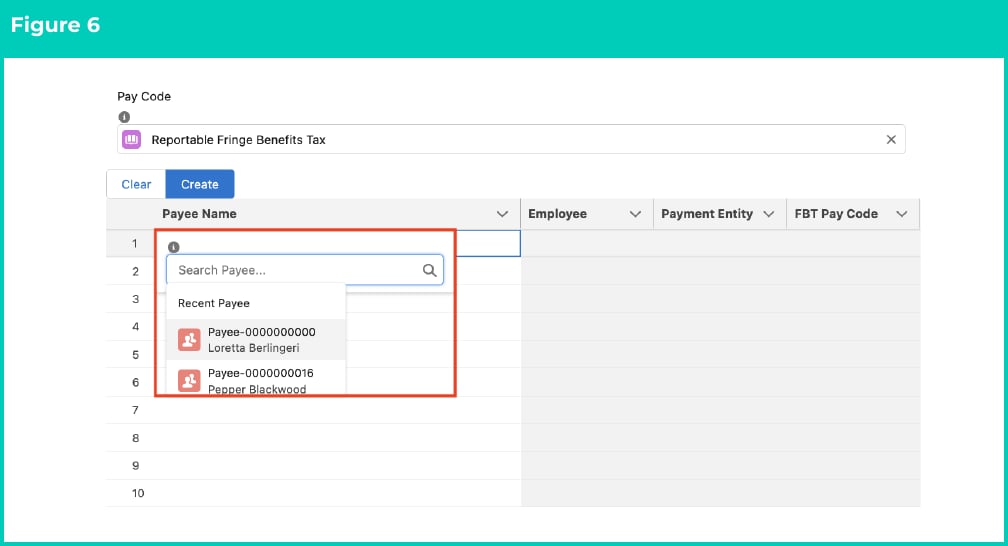 Figure 6: screenshot for QRG Manage FBT