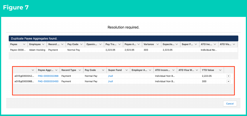 Figure 7: screenshot for QRG Resolving Failed Reconciliation Results