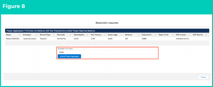 Figure 8: screenshot for QRG Resolving Failed Reconciliation Results