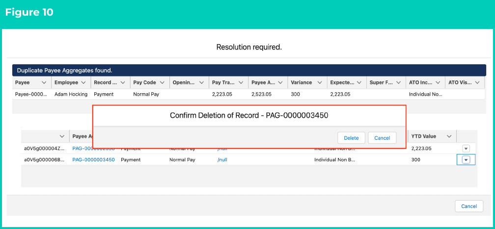 Figure 10: screenshot for QRG Resolving Failed Reconciliation Results