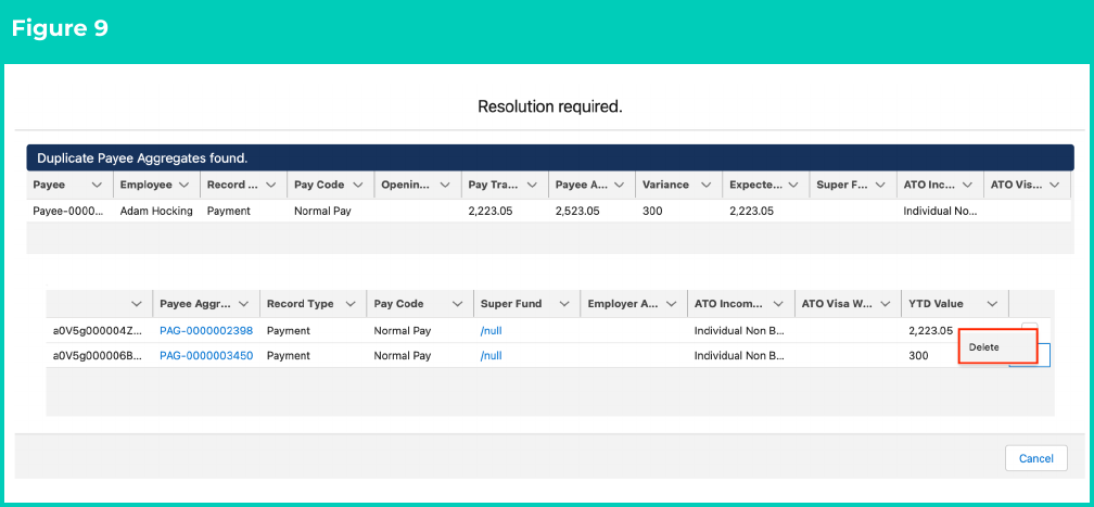 Figure 9: screenshot for QRG Resolving Failed Reconciliation Results