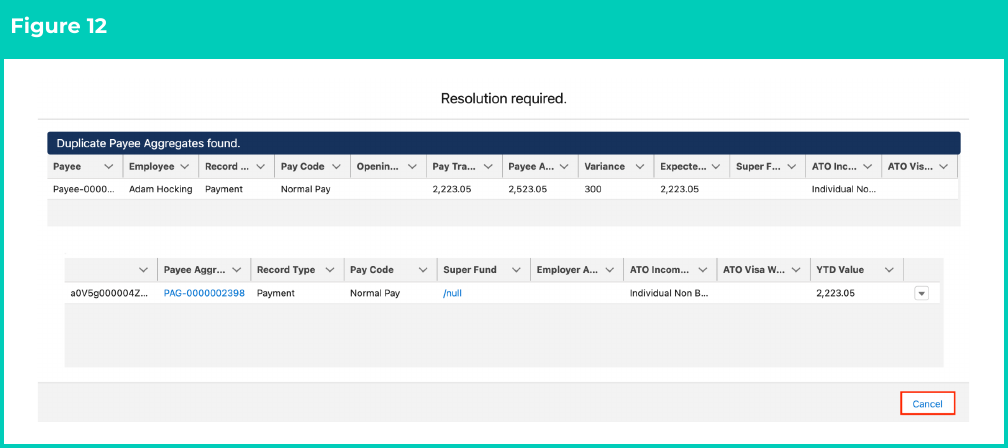 Figure 12: screenshot for QRG Resolving Failed Reconciliation Results