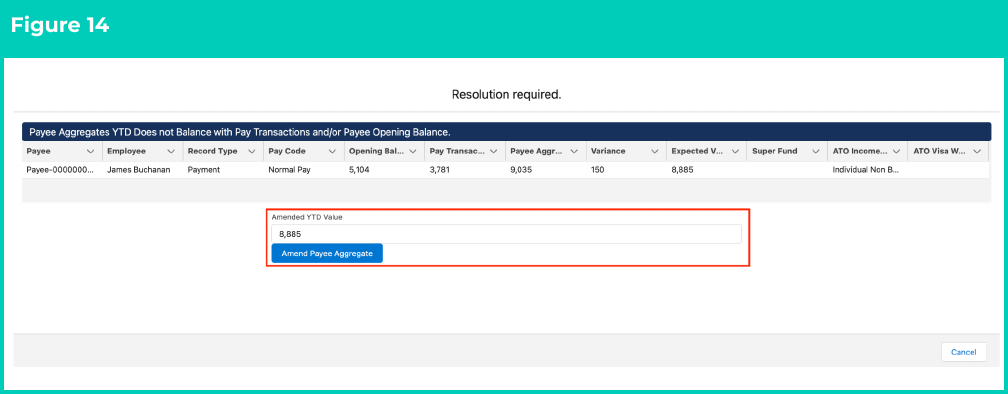 Figure 14: screenshot for QRG Resolving Failed Reconciliation Results