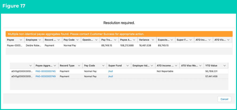 Figure 17: screenshot for QRG Resolving Failed Reconciliation Results