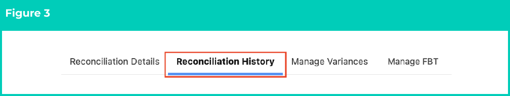 Figure 3: screenshot for QRG Review Reconciliation History (Results)