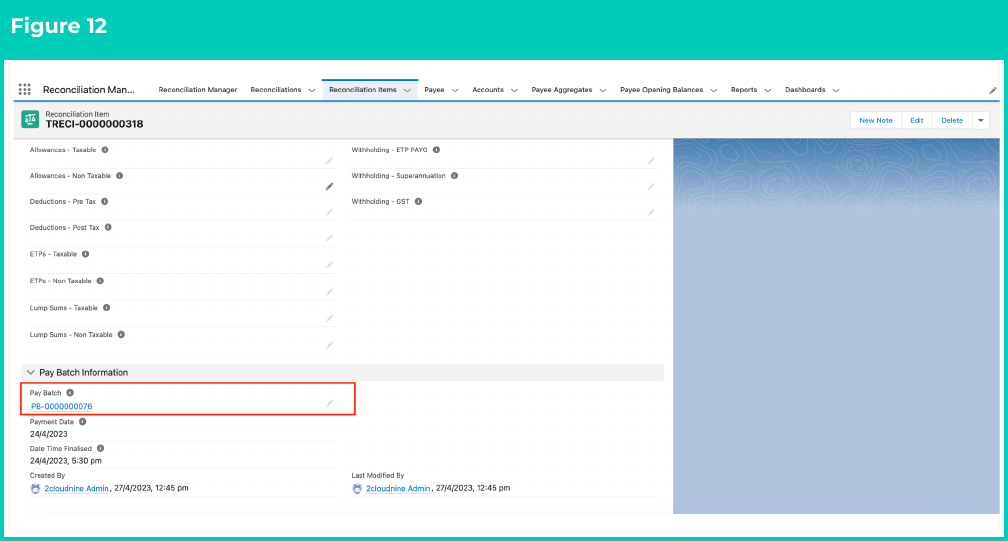 Figure 12: screenshot for QRG Review Reconciliation History (Results)