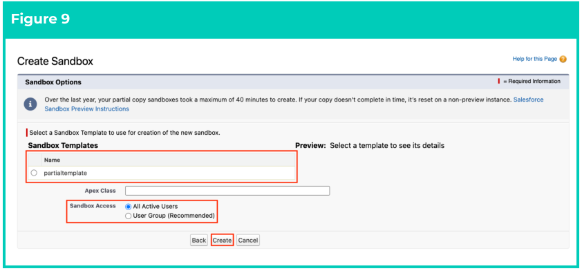 Screenshot from 2cloudnine Sandbox Creation & Refresh Guide v1.4