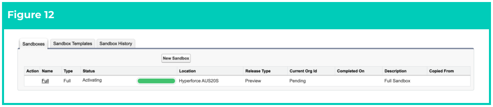 Screenshot from 2cloudnine Sandbox Creation & Refresh Guide v1.4