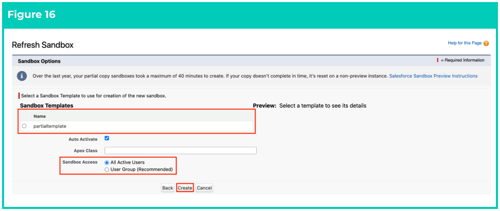 Screenshot from 2cloudnine Sandbox Creation & Refresh Guide v1.4