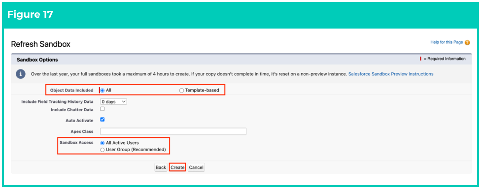 Screenshot from 2cloudnine Sandbox Creation & Refresh Guide v1.4