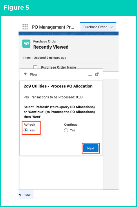 Figure 4: screenshot for QRG Allocate Purchase Orders - Utilities