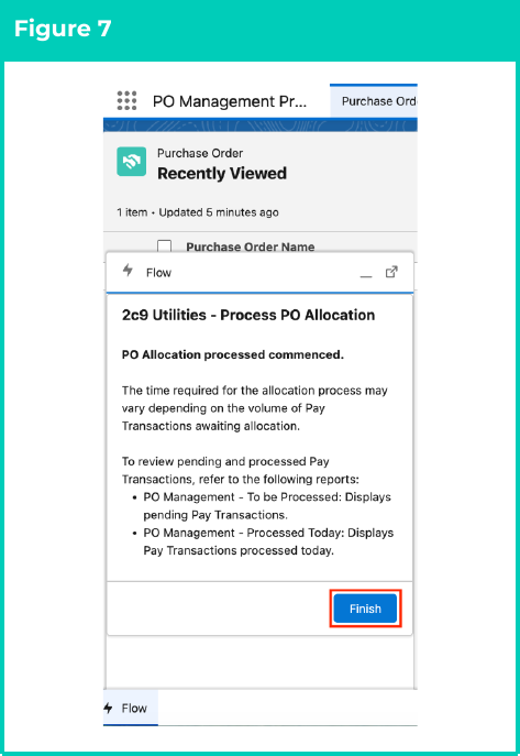 Figure 7: screenshot for QRG Allocate Purchase Orders - Utilities