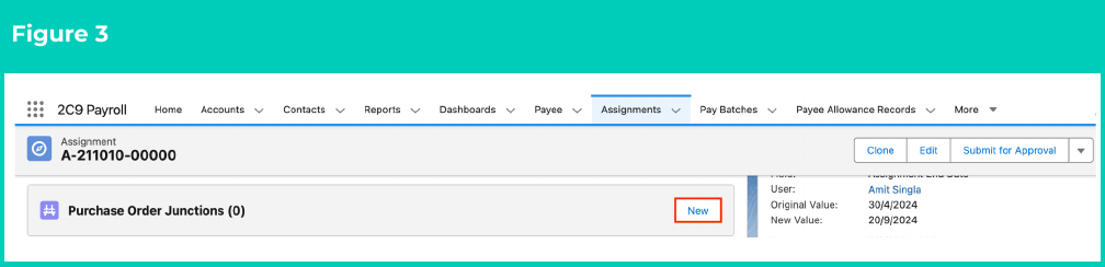 Figure 3: screenshot for QRG Create Purchase Order Junctions - Utilities