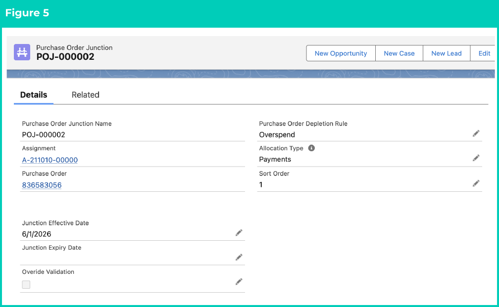 Figure 5: screenshot for QRG Create Purchase Order Junctions - Utilities