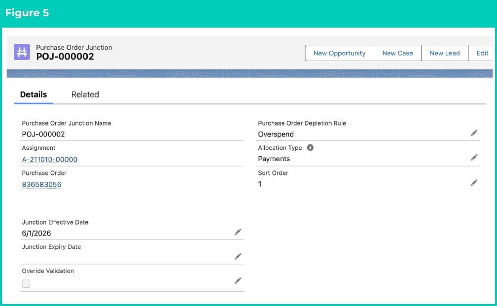 Figure 5: screenshot for QRG Create Purchase Order Junctions - Utilities
