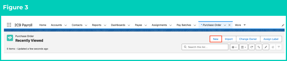 Figure 3: screenshot for QRG Create Purchase Orders - Utilities
