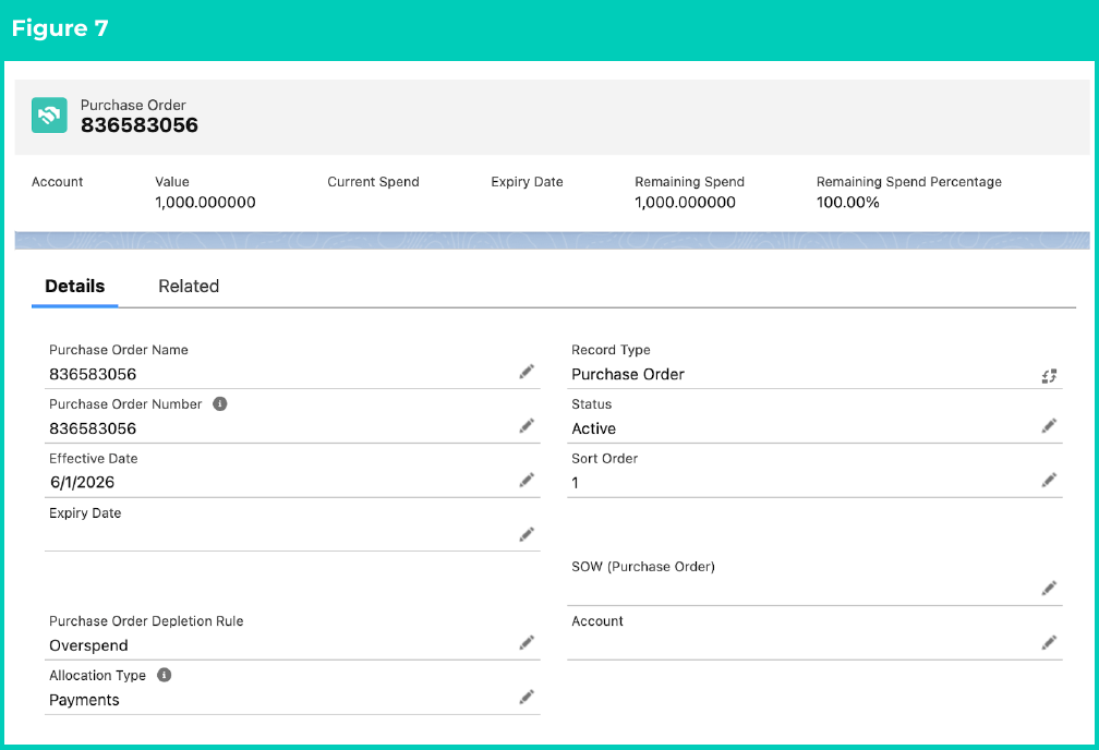 Figure 7: screenshot for QRG Create Purchase Orders - Utilities