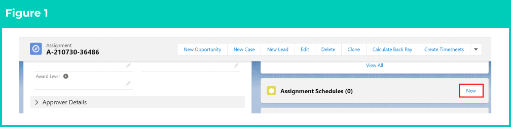 Figure 1: screenshot for QRG Create and Manage Assignment Schedules