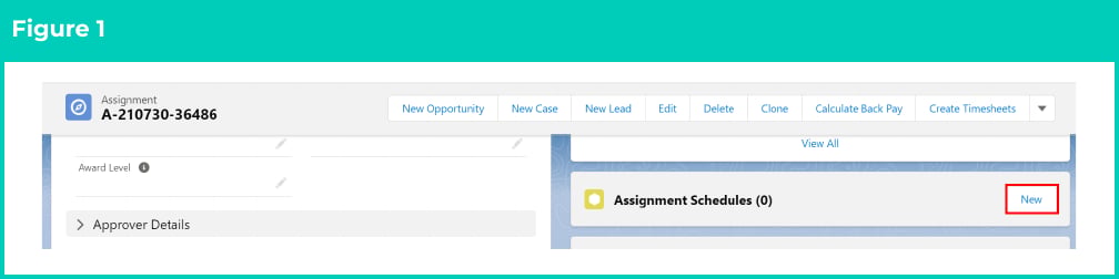 Figure 1: screenshot for QRG Create and Manage Assignment Schedules