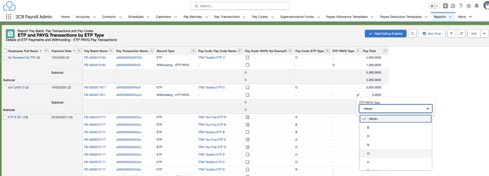 Screenshot from 2cloudnine Payroll v1.234.6 Eucalyptus _25 - Upgrade Guide
