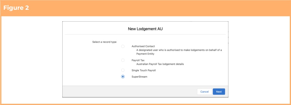 Screenshot from QRG SuperStream Reporting