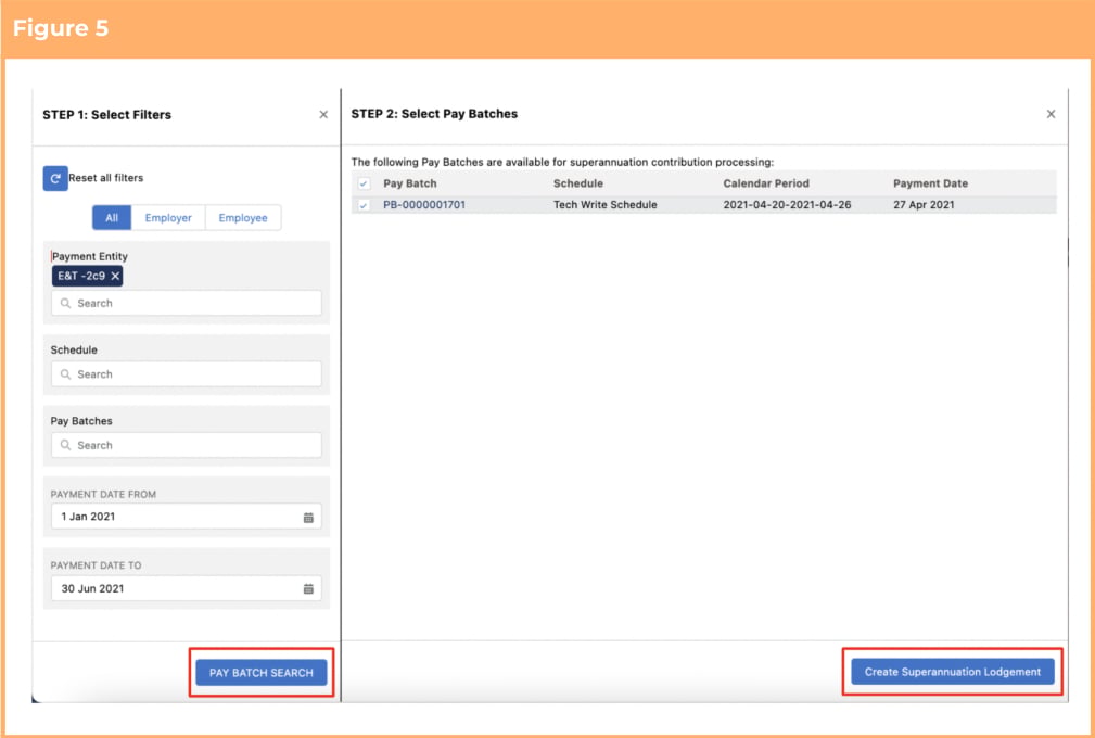 Screenshot from QRG SuperStream Reporting