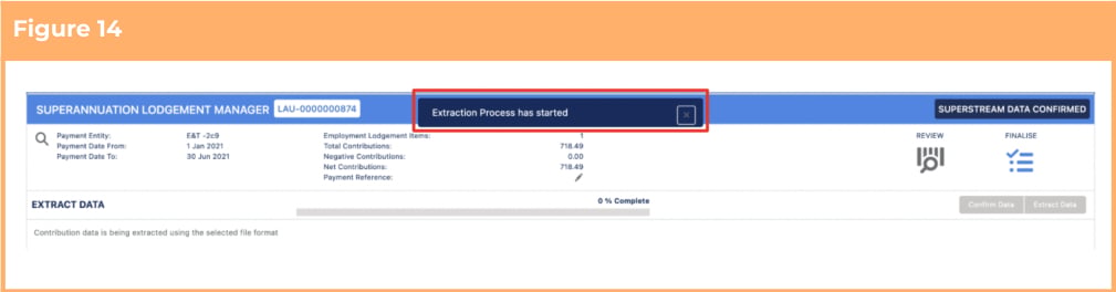 Screenshot from QRG SuperStream Reporting