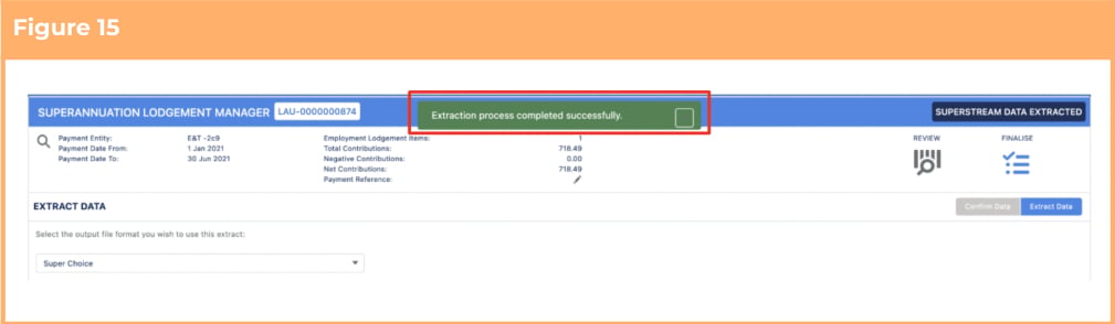 Screenshot from QRG SuperStream Reporting