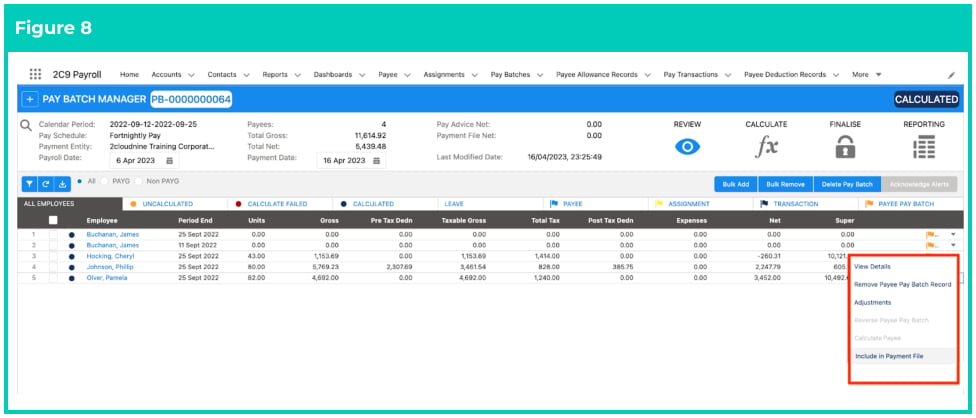 Screenshot from QRG Exclude from Payment File