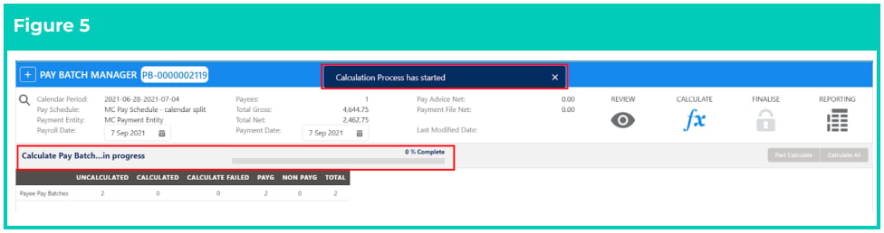 Screenshot from QRG Calculate a Pay Batch