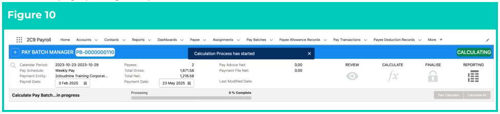 Screenshot from QRG Calculate a Pay Batch