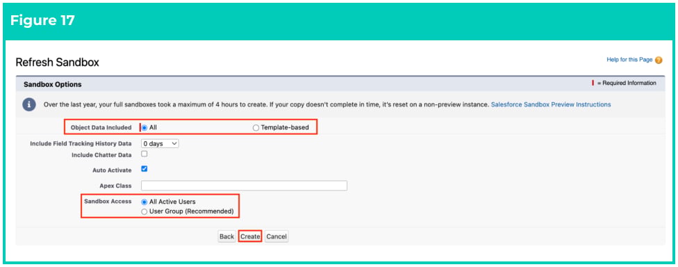 Screenshot from 2cloudnine Sandbox Creation & Refresh Guide v1.4