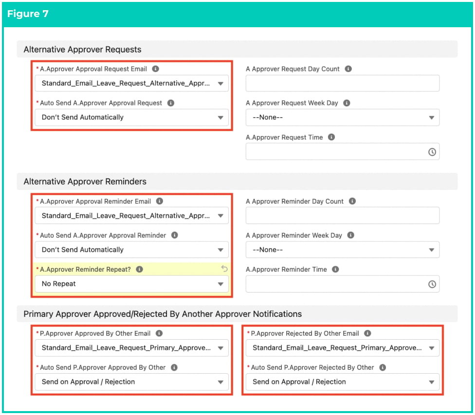Screenshot from QRG Create Notification Settings - Leave