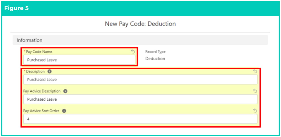 Screenshot from QRG Create Pay Codes - Deduction Pay Codes