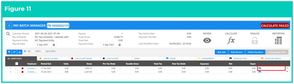 Screenshot from QRG Calculate a Pay Batch