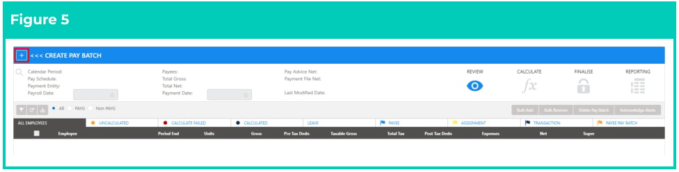 Screenshot from QRG Create a New Pay Batch