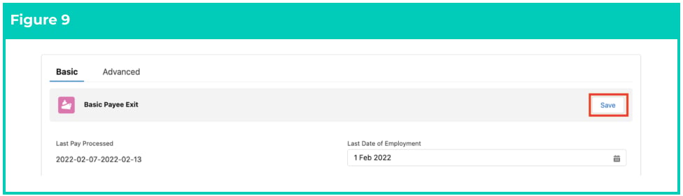 Screenshot from QRG Payee Exit