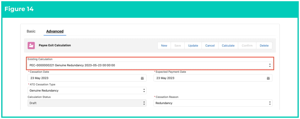Screenshot from QRG Payee Exit