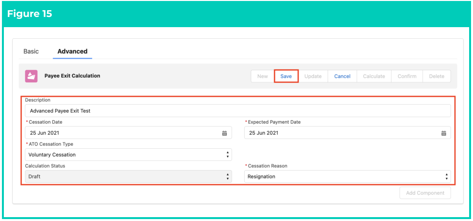 Screenshot from QRG Payee Exit