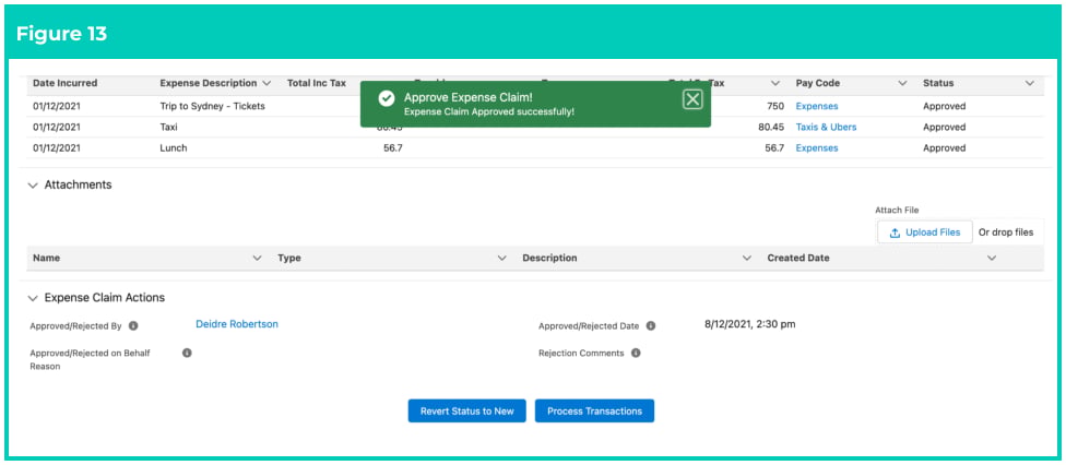 Screenshot from QRG Create an Expense Claim as a Payroll User