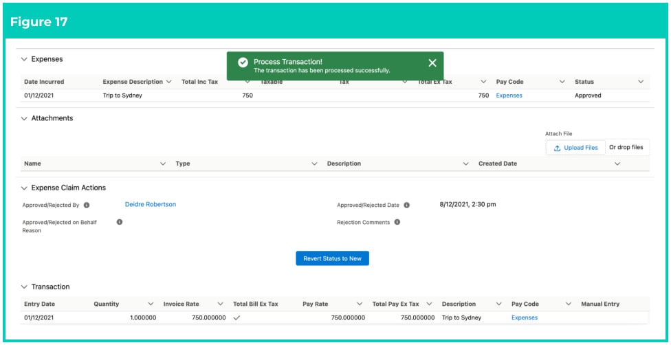 Screenshot from QRG Create an Expense Claim as a Payroll User