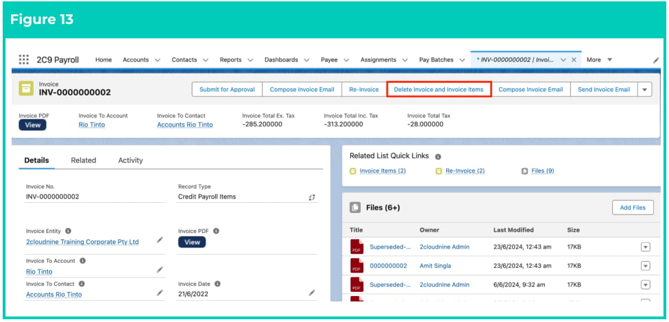 Screenshot from QRG Creating Credit Notes